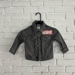 Kids 2t marvel gray denim button up jacket